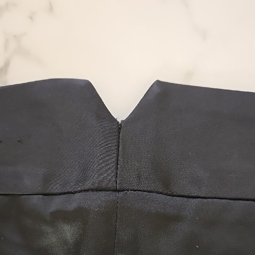 Express Black Tuxedo Editor Dress Pants – Beaded Embroidery Tailored Fit Size 4 - Picture 6 of 7